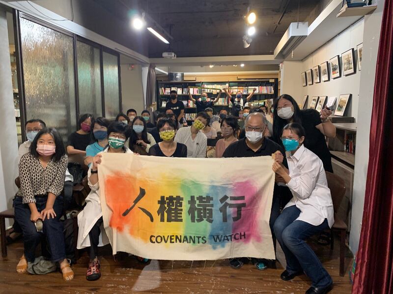 被以所谓颠覆国家政权罪,遭中国囚禁五年的人权工作者李明哲获释返台,20日首次公开演讲。(记者夏小华摄)