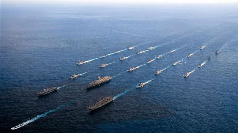 美军印度太平洋司令部宣布,美国将与英国、澳洲和日本军队进行为期近一个月全球大规模军事演习。(图/美国海军太平洋舰队脸书)